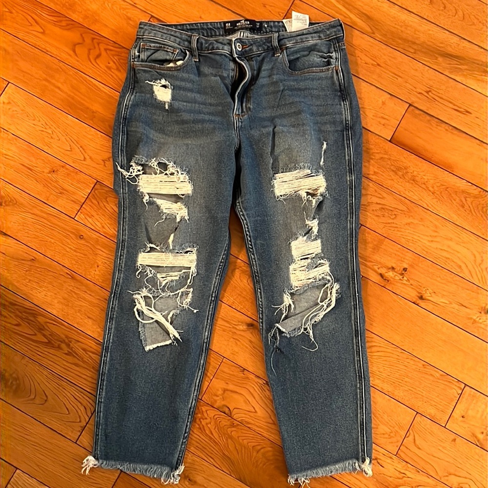 High Rise Ripped Hollister Jeans